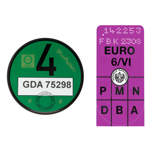 Plakietka ekologiczna Niemcy + Austria