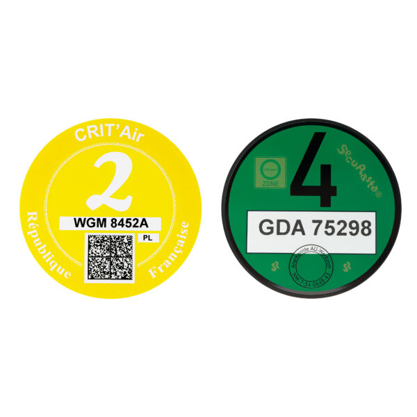 Zestaw plakietek ekologicznych – Francja + Niemcy